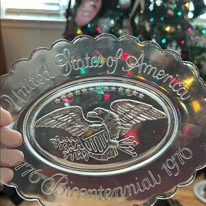 United States Bicentennial Glass Plate